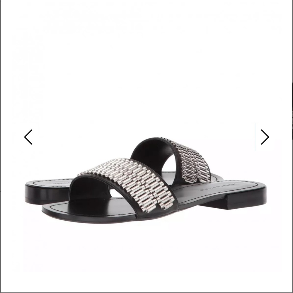 KENDALL + KYLIE Kennedy Sandal in Black & Nickel Leather